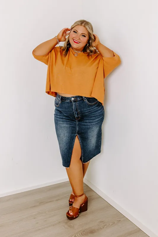 One Way Ticket Shift Top in Rust Curves sold by Impressions