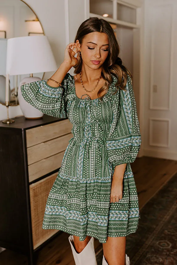 Wine Country Cutie Floral Mini Dress in Green sold by Impressions product image thumbnail 4