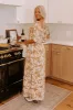 Charming Smile Floral Maxi Dress in Mocha sold by Impressions