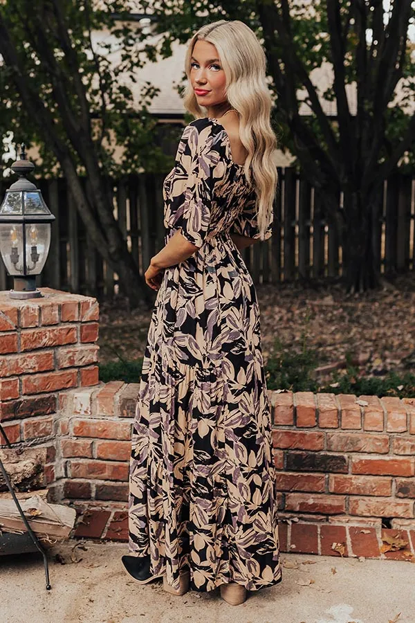 Charming Smile Floral Maxi Dress in Black sold by Impressions product image thumbnail 3