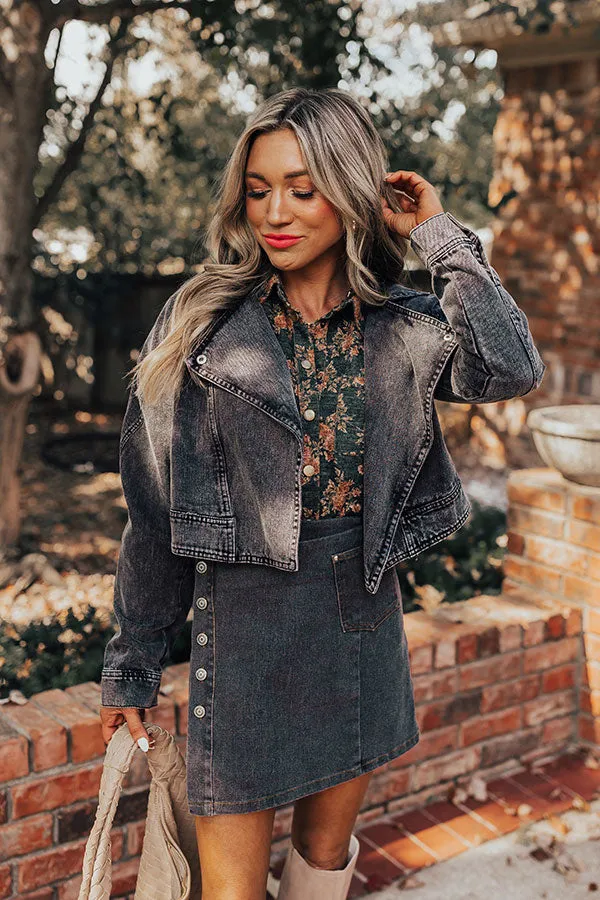 Autumn Blooms Knit Button Up in Hunter Green sold by Impressions product image thumbnail 3