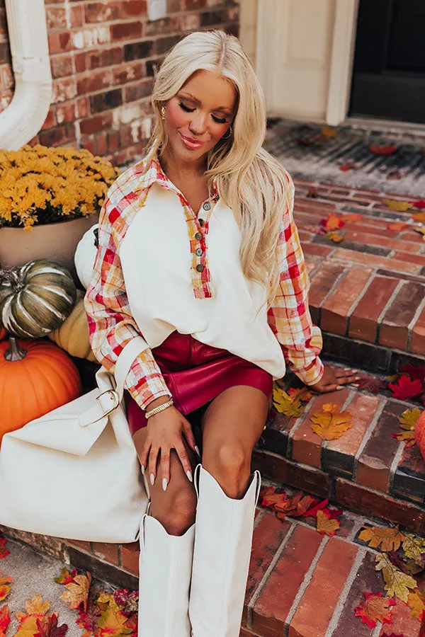 Hayride Happiness Plaid Henley sold by Impressions product image thumbnail 5