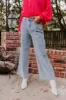 The Lorelai High Waist Pearl Embellished Jean in Light Wash sold by Impressions