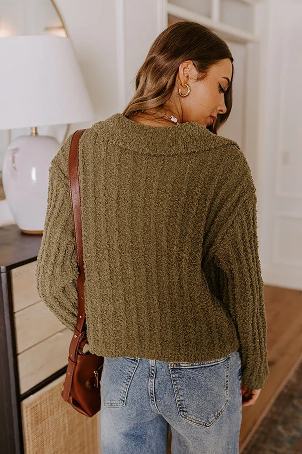 Harvest Hues Knit Sweater Top in Sage sold by Impressions product image thumbnail 3