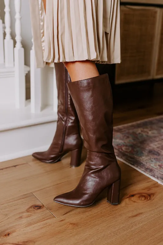 The Aaliyah Faux Leather Knee High Boot sold by Impressions
