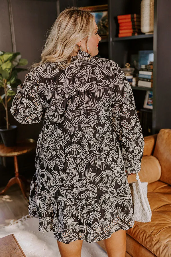 Cabernet Sippin' Embroidered Mini Dress Curves sold by Impressions product image thumbnail 3