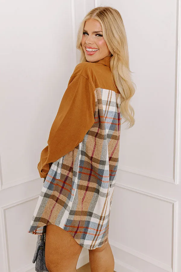 Fall Fields Plaid Tunic In Camel Curves sold by Impressions product image thumbnail 5