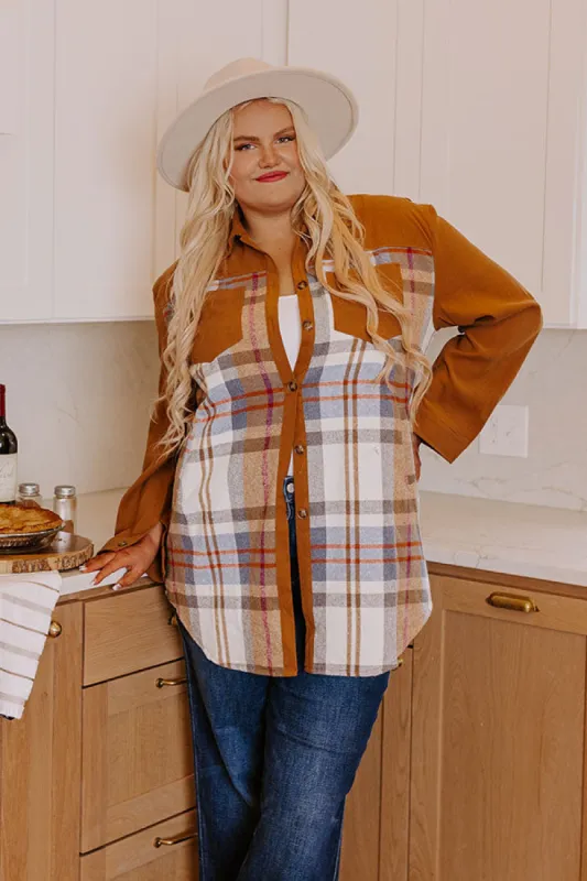 Fall Fields Plaid Tunic In Camel Curves sold by Impressions