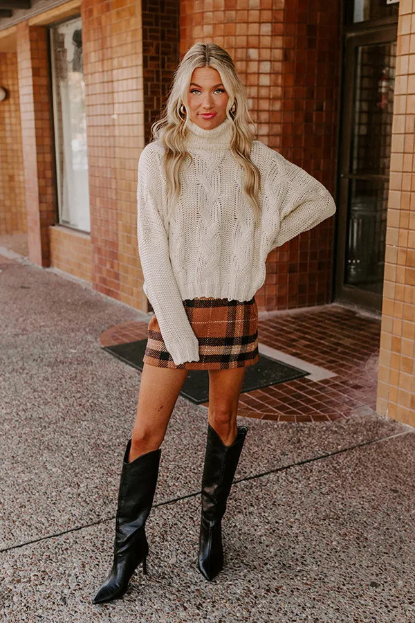 Snow Capped Mountains Cable Knit Sweater sold by Impressions