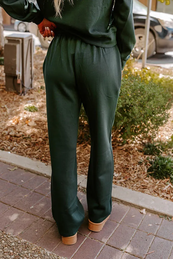 Cozy Casual High Waist Wide Leg Pants in Hunter Green sold by Impressions product image thumbnail 5
