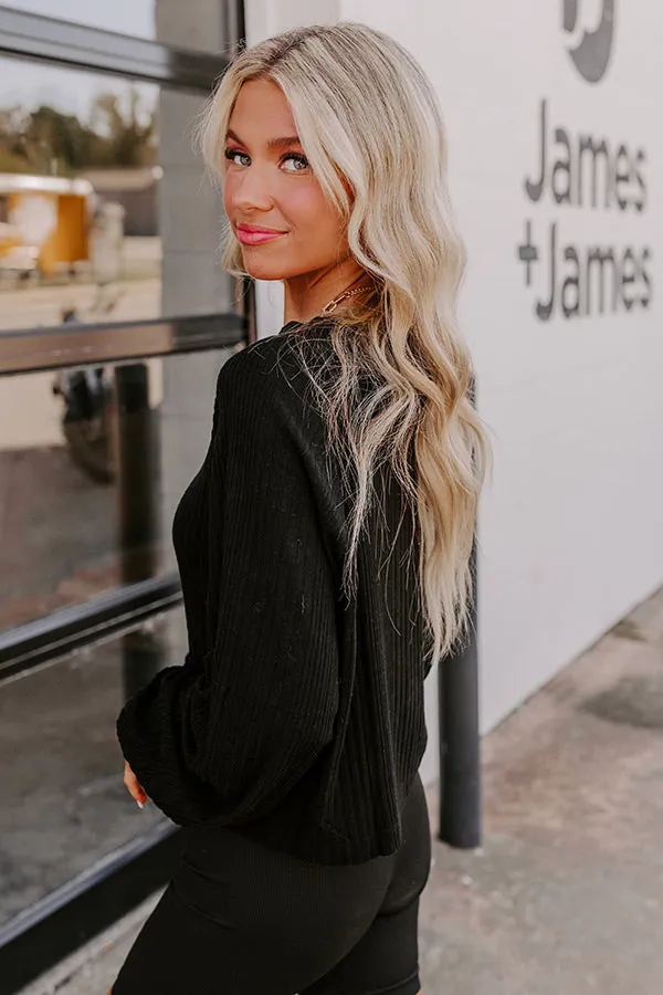 Casual Comforts Henley Top in Black sold by Impressions product image thumbnail 3