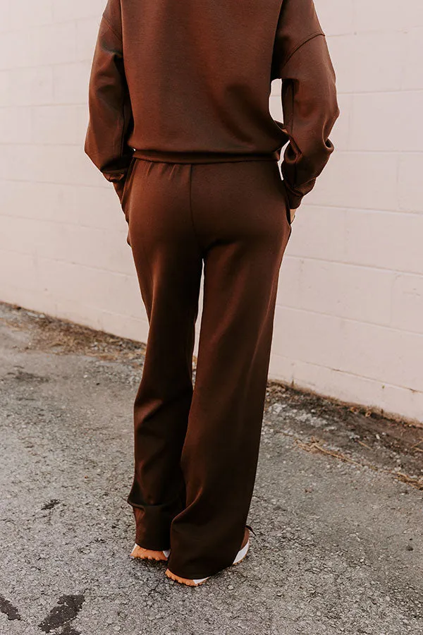 Cozy Casual High Waist Wide Leg Pants in Chestnut sold by Impressions product image thumbnail 4