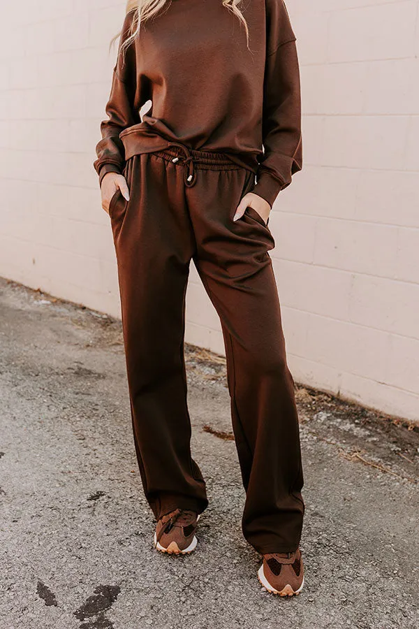 Cozy Casual High Waist Wide Leg Pants in Chestnut sold by Impressions product image thumbnail 2