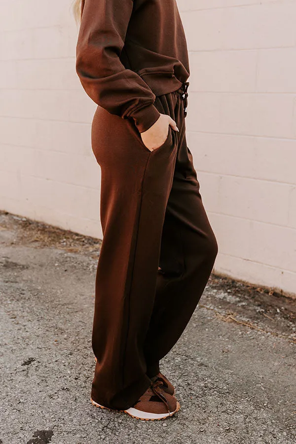 Cozy Casual High Waist Wide Leg Pants in Chestnut sold by Impressions product image thumbnail 3