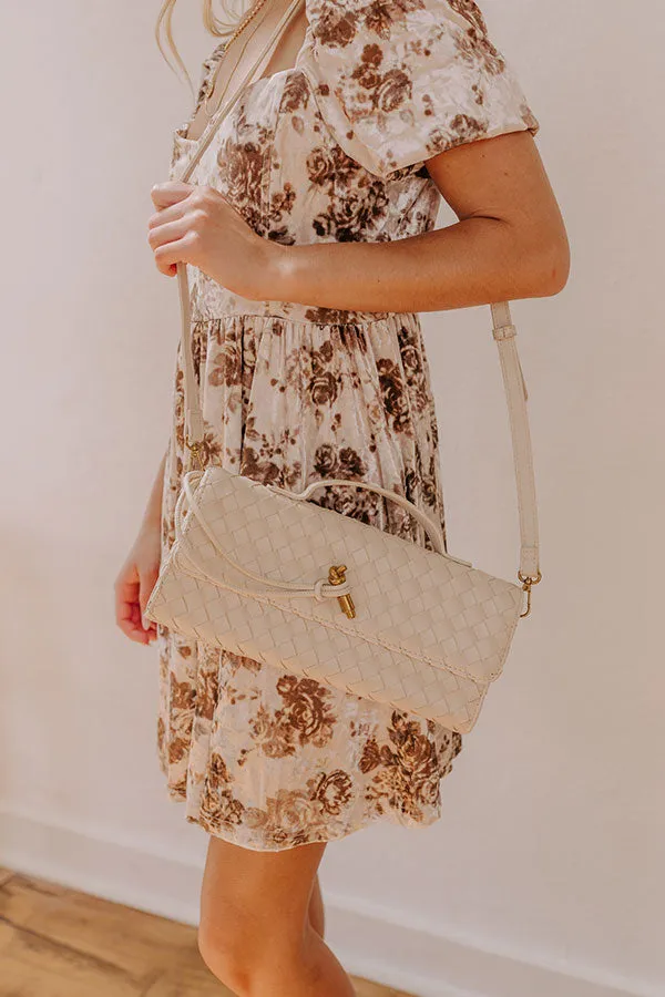 Exclusive Party Faux Leather Woven Purse in Light Oatmeal sold by Impressions product image thumbnail 5