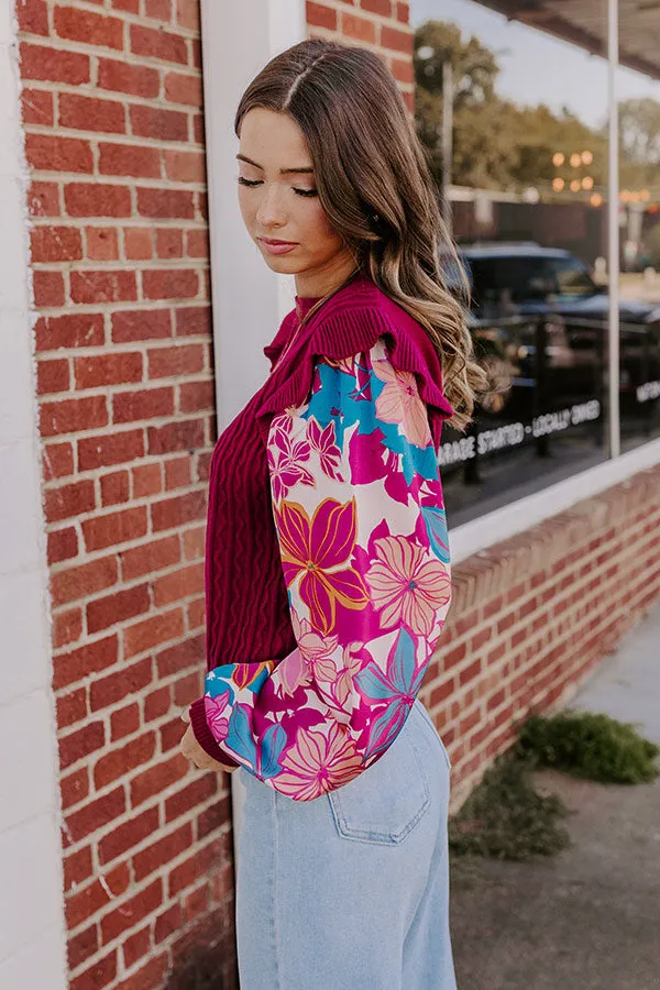 Afternoon Escape Knit Top in Wine sold by Impressions product image thumbnail 3