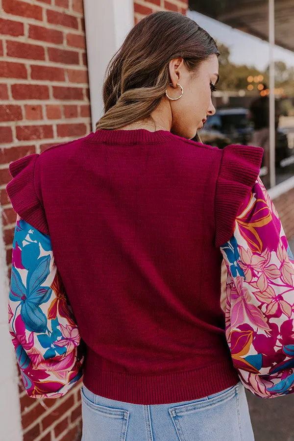 Afternoon Escape Knit Top in Wine sold by Impressions product image thumbnail 5