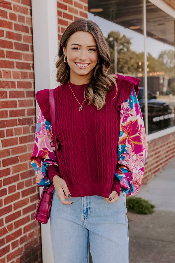 Afternoon Escape Knit Top in Wine sold by Impressions product image thumbnail 2