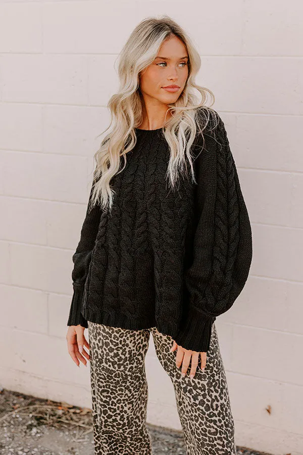 Cabin Parkway Cable Knit Sweater in Black sold by Impressions product image thumbnail 3