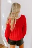 Cabin Parkway Cable Knit Sweater in Red sold by Impressions