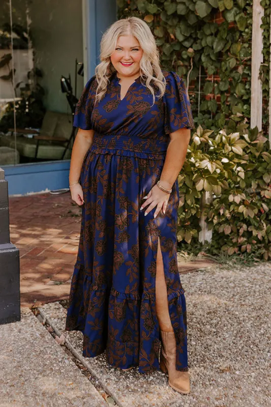 Timeless Treasures Floral Maxi Dress Curves sold by Impressions