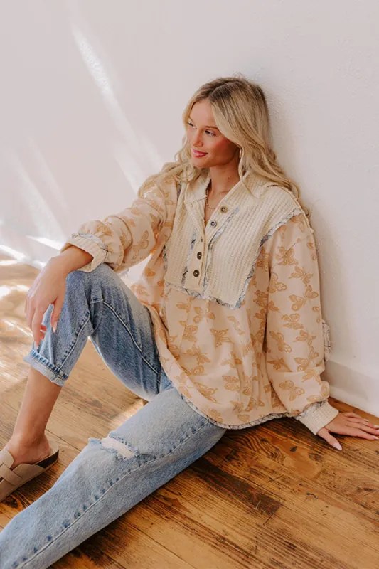 Heart Flutters Knit Sweater in French Vanilla sold by Impressions