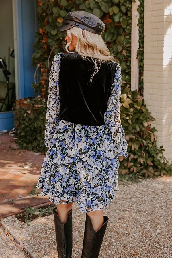 Uptown Cafe Floral Mini Dress in Black sold by Impressions product image thumbnail 4