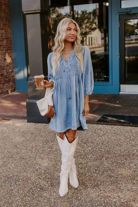 Fate Would Have It Denim Mini Dress sold by Impressions