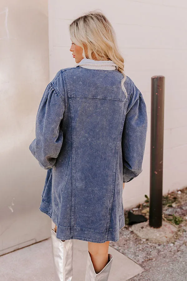 Afternoon Date Denim Mini Dress in Blue sold by Impressions product image thumbnail 5