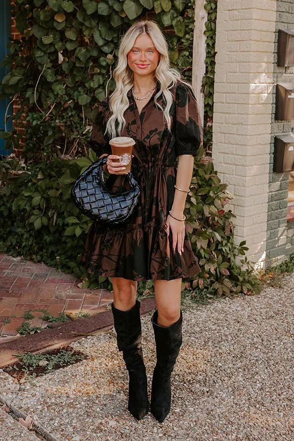 Autumn Whispers Floral Mini Dress sold by Impressions