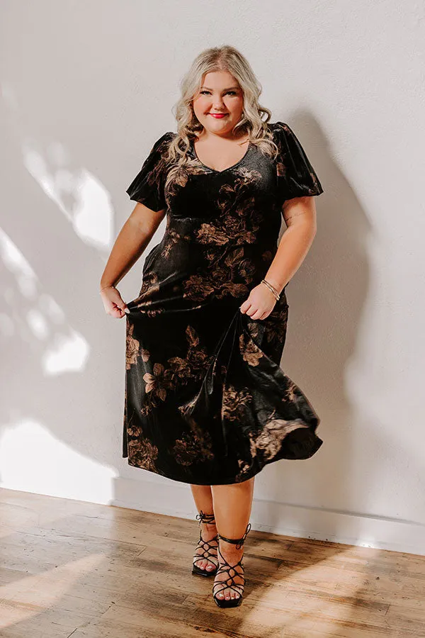 Maple and Mahogany Floral Velvet Midi Curves sold by Impressions product image thumbnail 3