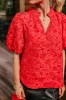 Holiday Party Jacquard Top in Red sold by Impressions