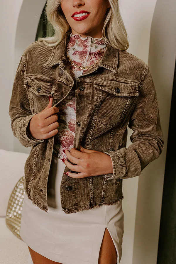 Hayride Honey Corduroy Jacket in Brown sold by Impressions product image thumbnail 3