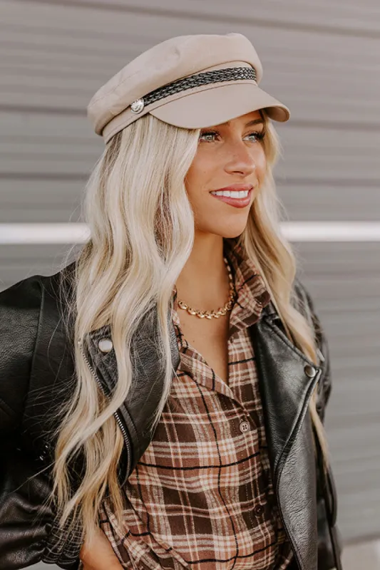 NYC Bound Cabbie Hat in Warm Taupe sold by Impressions