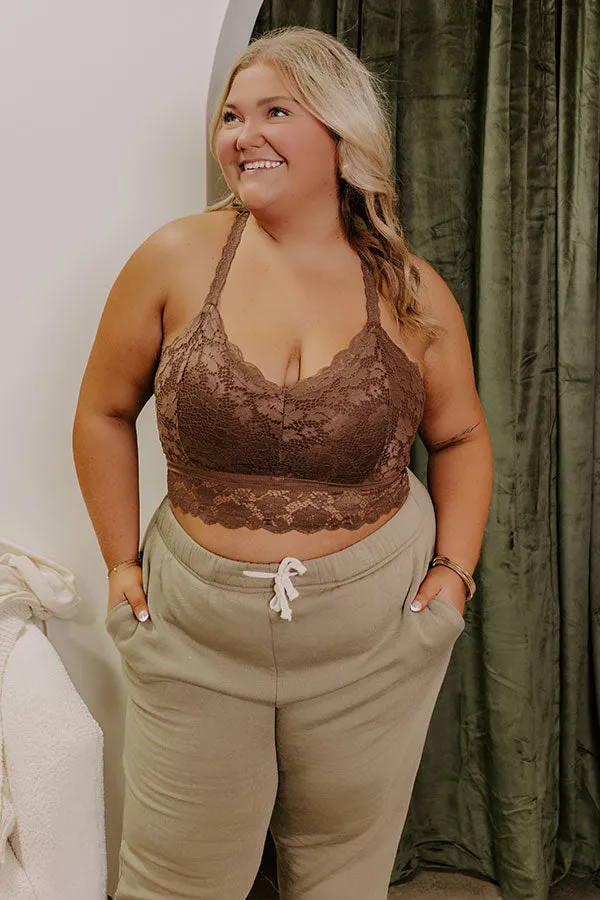 The Juliette Racerback Lace Bralette in Chocolate Curves sold by Impressions product image thumbnail 2