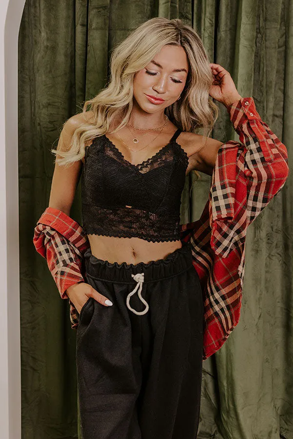 The Skye Longline Lace Bralette in Black sold by Impressions