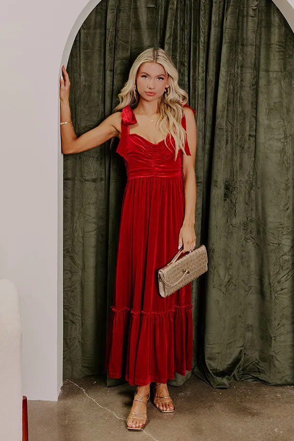 Cranberry Martini Velvet Midi in Red sold by Impressions