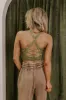 The Juliette Racerback Lace Bralette in Olive sold by Impressions