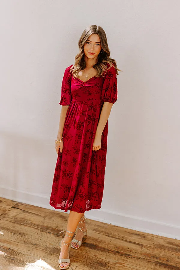 Merlot Muse Velvet Burnout Midi sold by Impressions product image thumbnail 3