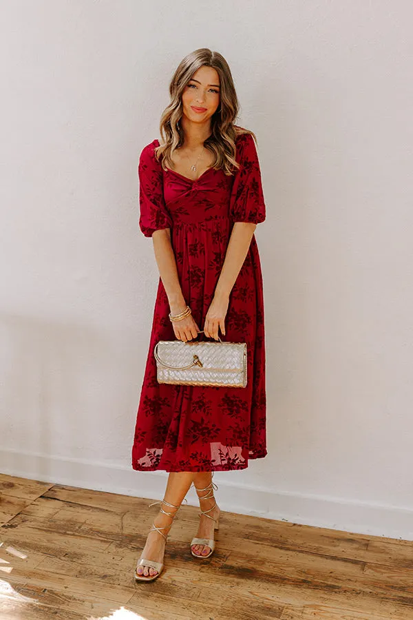 Merlot Muse Velvet Burnout Midi sold by Impressions