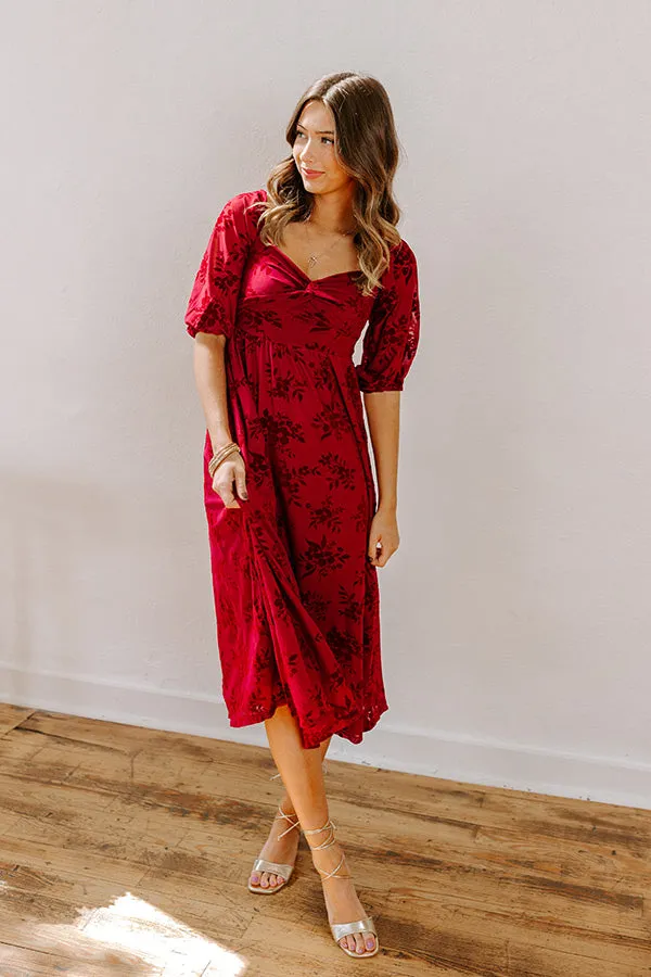 Merlot Muse Velvet Burnout Midi sold by Impressions product image thumbnail 5