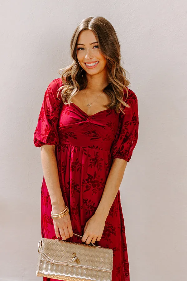 Merlot Muse Velvet Burnout Midi sold by Impressions product image thumbnail 2