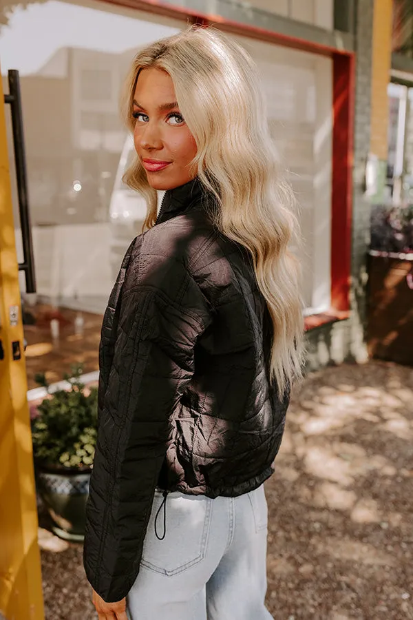 Crisp Leaves Puffer Jacket in Black sold by Impressions product image thumbnail 5