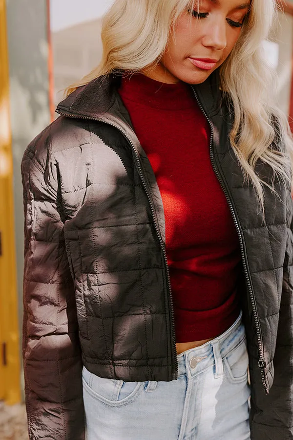 Crisp Leaves Puffer Jacket in Black sold by Impressions product image thumbnail 2