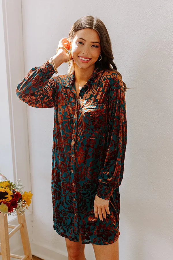 Amber Leaves Velvet Burnout Mini Dress sold by Impressions product image thumbnail 4