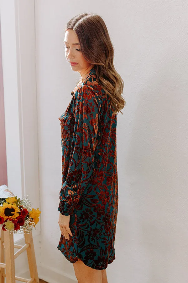 Amber Leaves Velvet Burnout Mini Dress sold by Impressions product image thumbnail 5