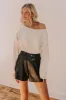 Cafe Social Knit Sweater Top in Cream sold by Impressions