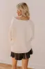 Cafe Social Knit Sweater Top in Cream sold by Impressions