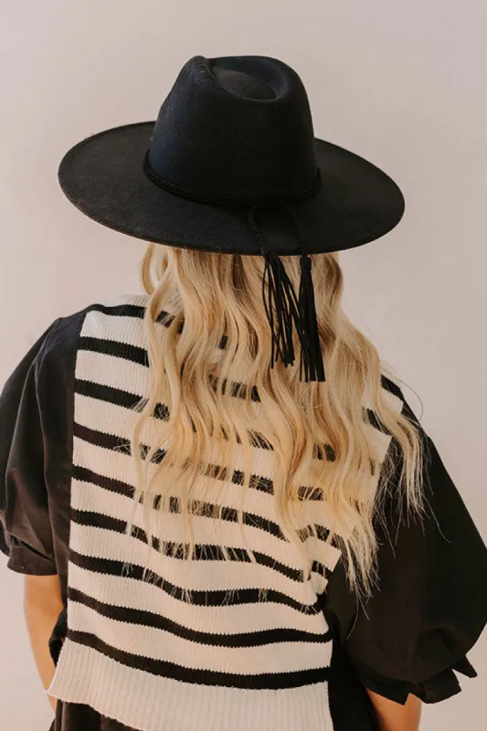 Chasing Sunsets Felt Fedora in Black sold by Impressions