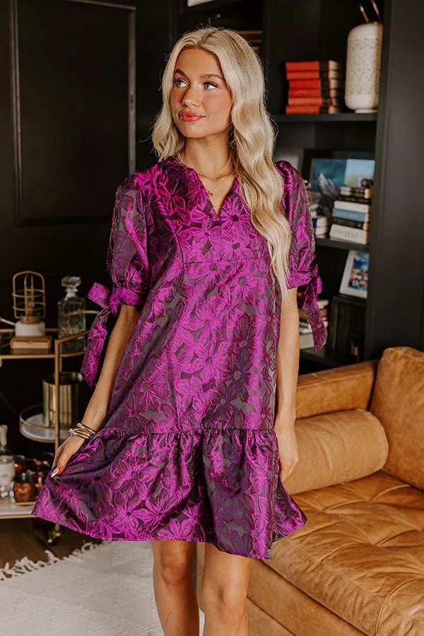 Rooftop Skyline Floral Jacquard Mini Dress sold by Impressions product image thumbnail 5